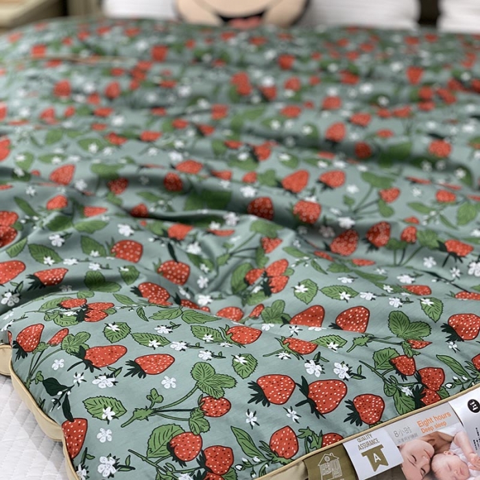 91家纺网 家纺一手货源 找家纺 汇庭 2021新款长绒棉冬被 芝士草莓