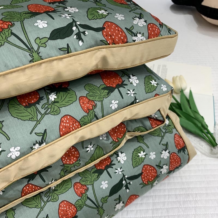 91家纺网 家纺一手货源 找家纺 汇庭 2021新款长绒棉冬被 芝士草莓