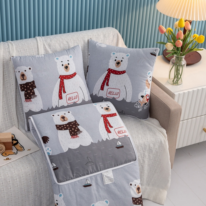 91家纺网 家纺一手货源 找家纺 枕芯真意 2023新款精疏棉抱枕被航海日记