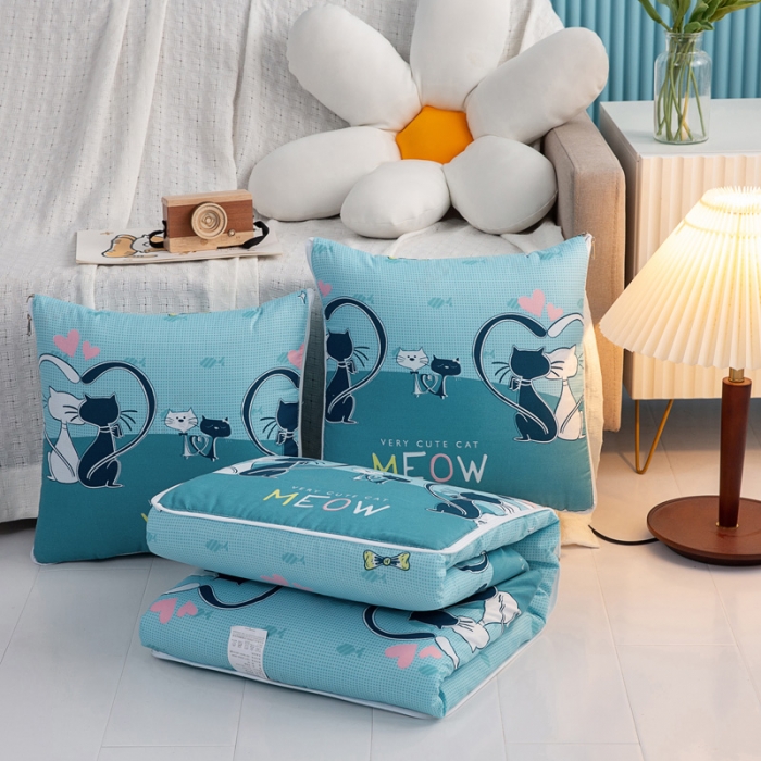 91家纺网 家纺一手货源 找家纺 枕芯真意 2023新款精疏棉抱枕被背影猫