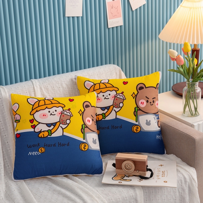 91家纺网 家纺一手货源 找家纺 枕芯真意 2023新款精疏棉抱枕被暴富呀