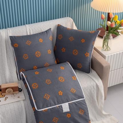 91家纺网 家纺一手货源 找家纺 枕芯真意 2023新款精疏棉抱枕被幸运草-灰