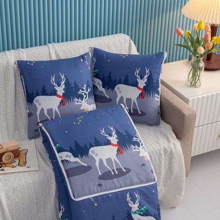 91家纺网 家纺一手货源 找家纺 枕芯真意 2023新款精疏棉抱枕被星空鹿