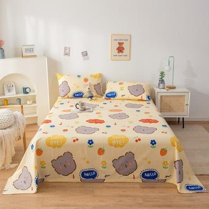 91家纺网 家纺一手货源 找家纺 芃成 2022新款全棉老粗布床单款 好朋友