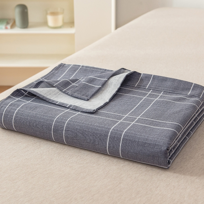 91家纺网 家纺一手货源 找家纺 芃成 2022新款全棉老粗布床单款 格子控