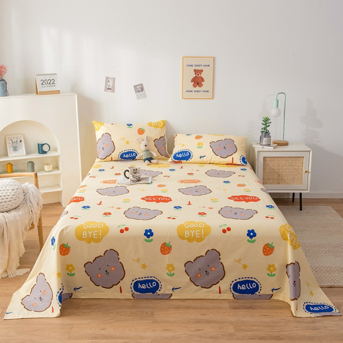 91家纺网 家纺一手货源 找家纺 芃成 2022新款全棉老粗布床单款 好朋友