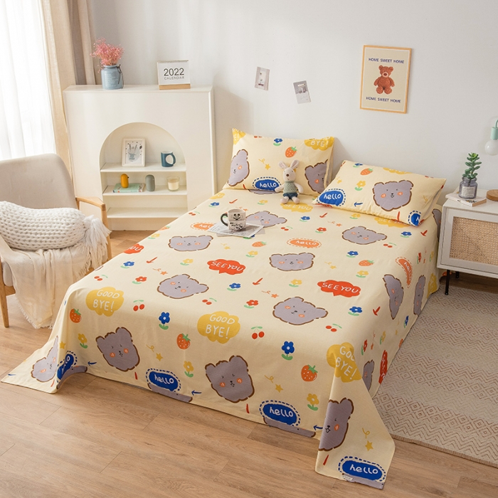 91家纺网 家纺一手货源 找家纺 芃成 2022新款全棉老粗布床单款 好朋友