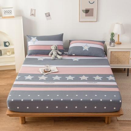 91家纺网 家纺一手货源 找家纺 芃成 2022新款全棉老粗布床笠款 时尚星光