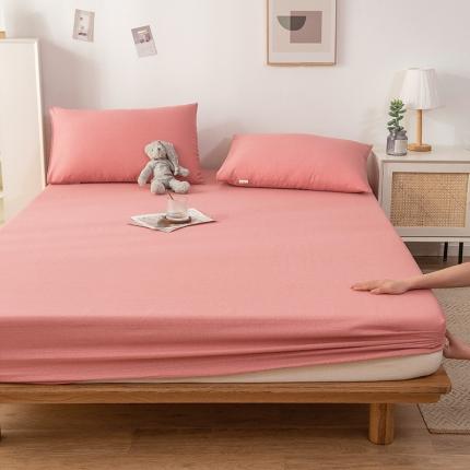 芃成 2022新款全棉老粗布床笠款 豆沙