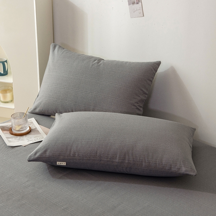 91家纺网 家纺一手货源 找家纺 芃成 2022新款全棉老粗布床笠款 高级灰