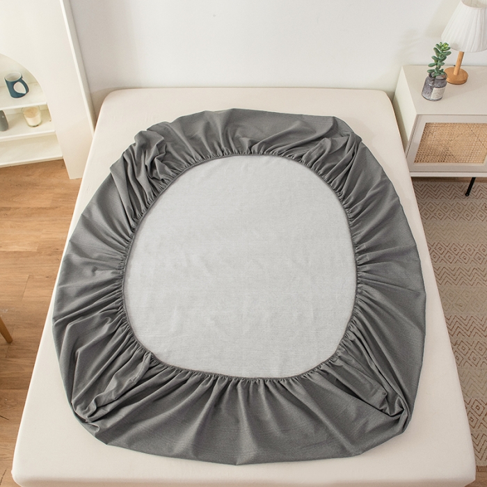 91家纺网 家纺一手货源 找家纺 芃成 2022新款全棉老粗布床笠款 高级灰