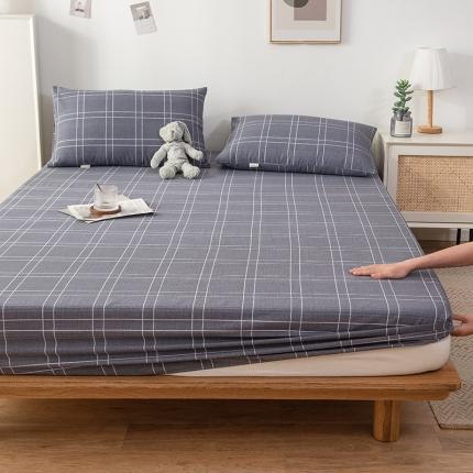芃成 2022新款全棉老粗布床笠款 格子控