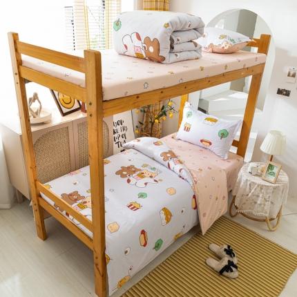 91家纺网 家纺一手货源 找家纺 总酒店全棉13372印花学生宿舍三件套 