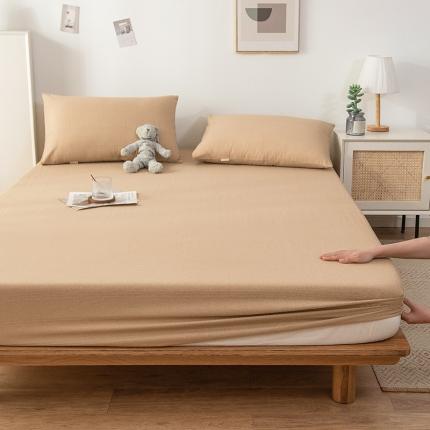 芃成 2022新款全棉老粗布床笠款 驼色