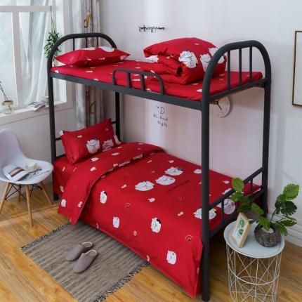 91家纺网 家纺一手货源 找家纺 总酒店全棉13372印花学生宿舍六件套 