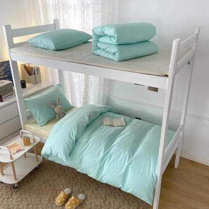 91家纺网 家纺一手货源 找家纺 总安力森/诚臻酒店用品酒店全棉13372纯色学生宿舍六件套 