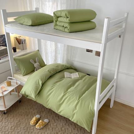 91家纺网 家纺一手货源 找家纺 总安力森/诚臻酒店用品酒店全棉13372纯色学生宿舍六件套 