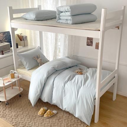 91家纺网 家纺一手货源 找家纺 总安力森/诚臻酒店用品酒店全棉13372纯色学生宿舍六件套 