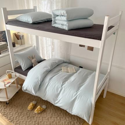 91家纺网 家纺一手货源 找家纺 总安力森/诚臻酒店用品酒店全棉13372纯色学生宿舍六件套 