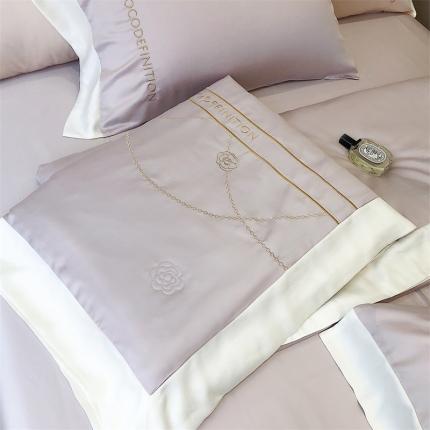 91家纺网 家纺一手货源 找家纺 初拾 2022新款60支兰精天丝夏被四件套邂逅-CoCo紫灰