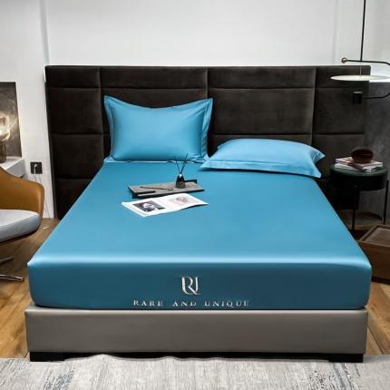 91家纺网 家纺一手货源 找家纺 总 秀色2025爆款A类刺绣纯色50支贡缎纯棉单件床笠全棉