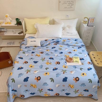 91家纺网 家纺一手货源 找家纺 （总）慕尚 2025新款针织棉印花夏凉被空调被