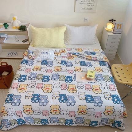 91家纺网 家纺一手货源 找家纺 （总）慕尚 2025新款针织棉印花夏凉被空调被