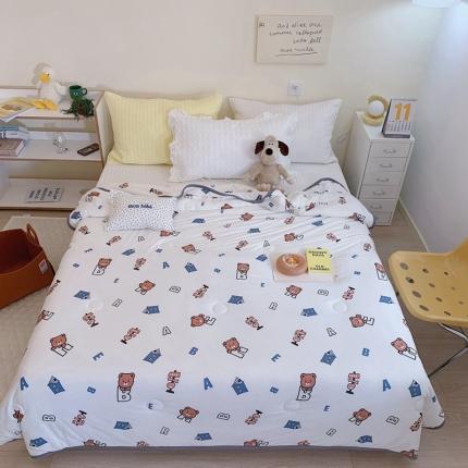 91家纺网 家纺一手货源 找家纺 （总）慕尚 2025新款针织棉印花夏凉被空调被