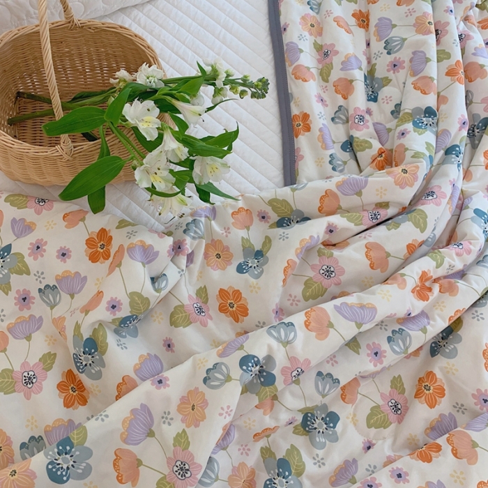 91家纺网 家纺一手货源 找家纺 （总）慕尚 2025新款针织棉印花夏凉被空调被