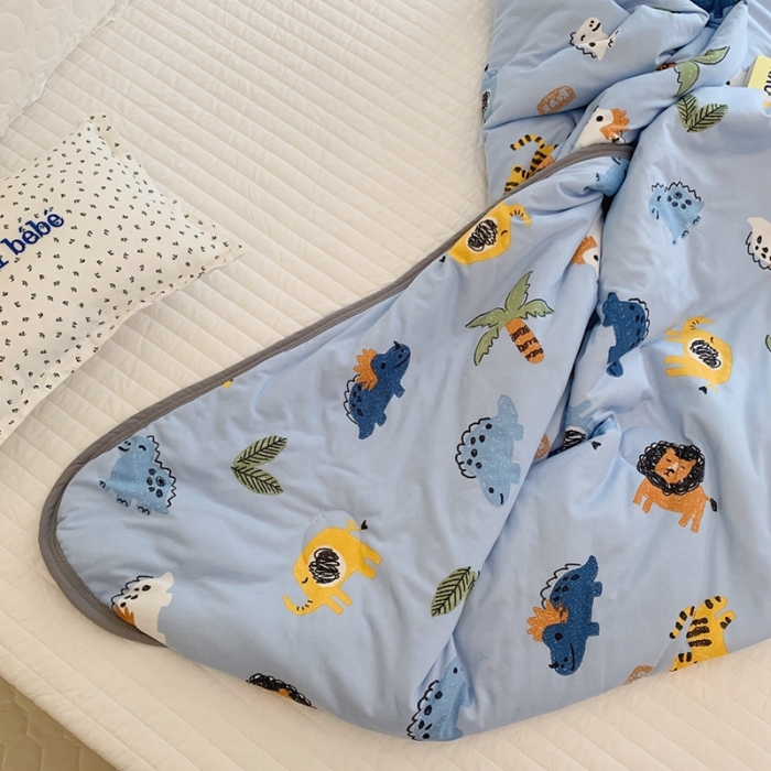 91家纺网 家纺一手货源 找家纺 慕尚 2025新款针织棉印花夏凉被空调被 快乐乐园