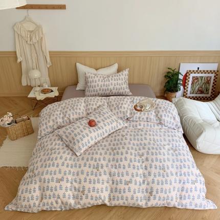 91家纺网 家纺一手货源 找家纺 黛馨 2025新款A类小清新双层纱四件套（实拍）小贝贝