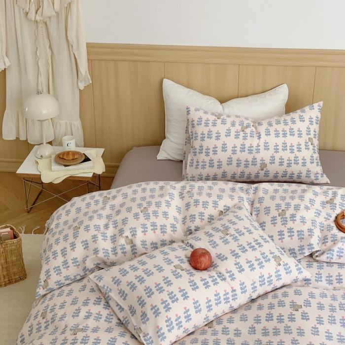 91家纺网 家纺一手货源 找家纺 黛馨 2025新款A类小清新双层纱四件套（实拍）小贝贝