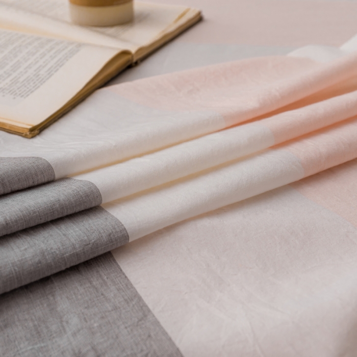 91家纺网 家纺一手货源 找家纺 宝士康 2023新款无印风系列单床单 桃玉灰