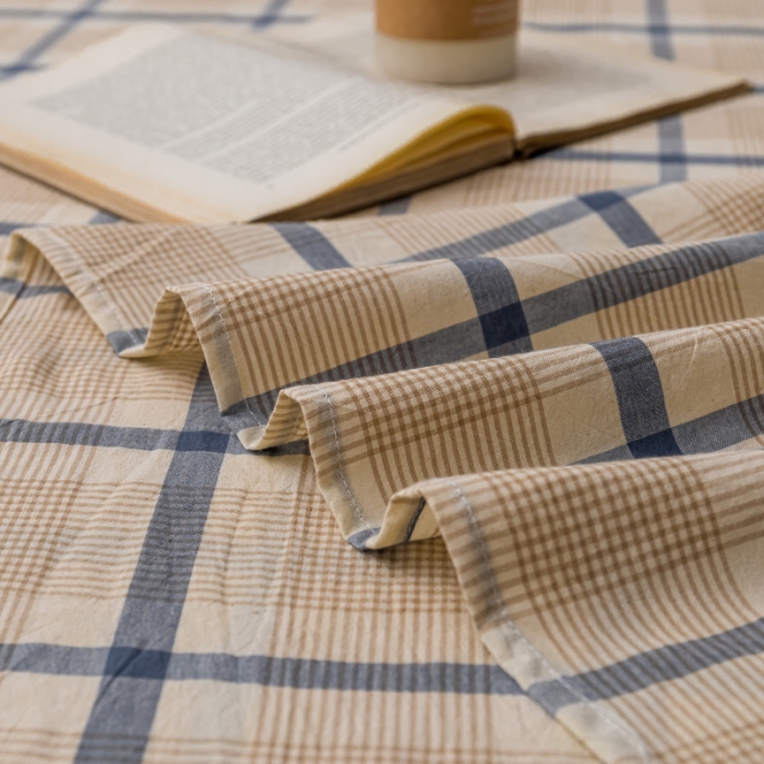 91家纺网 家纺一手货源 找家纺 宝士康 2023新款无印风系列单床单 英伦格