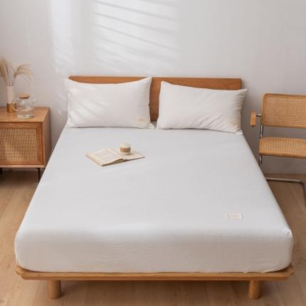 91家纺网 家纺一手货源 找家纺 宝士康 2023新款无印风系列单床笠 本白