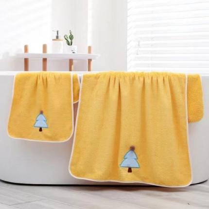 91家纺网 家纺一手货源 找家纺 （总）双梦毛巾 2022新款锦阳绒幸福树毛巾浴巾套装