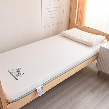 宇煊床垫 2022新款针织布复合记忆海绵床垫-学生系列珍珠白