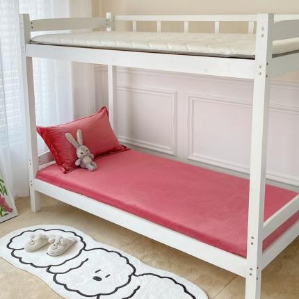 91家纺网 家纺一手货源 找家纺 雅萱 2022新款牛奶绒床垫套 豆沙