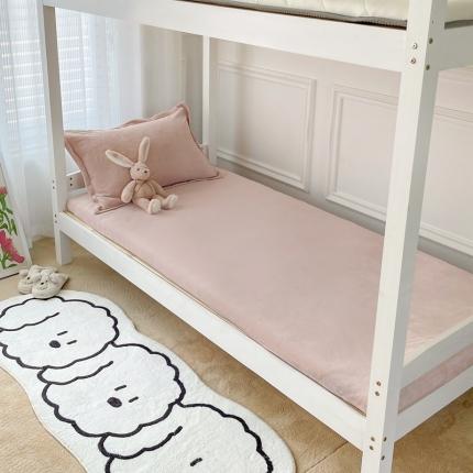 91家纺网 家纺一手货源 找家纺 雅萱 2022新款牛奶绒床垫套 藕粉