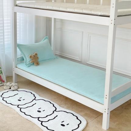 91家纺网 家纺一手货源 找家纺 雅萱 2022新款牛奶绒床垫套 浅蓝