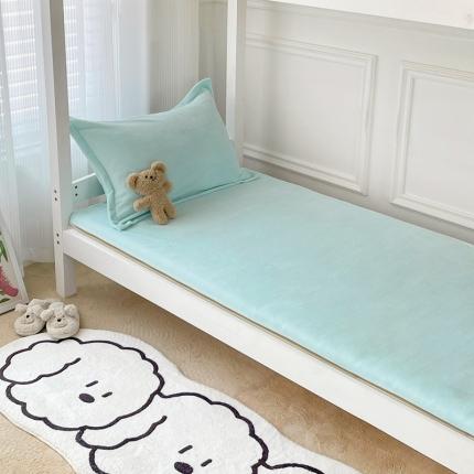 雅萱 2022新款牛奶绒床垫套 浅蓝