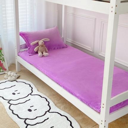 雅萱 2022新款牛奶绒床垫套 浅紫