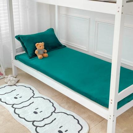 雅萱 2022新款牛奶绒床垫套 深绿