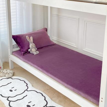 雅萱 2022新款牛奶绒床垫套 深紫