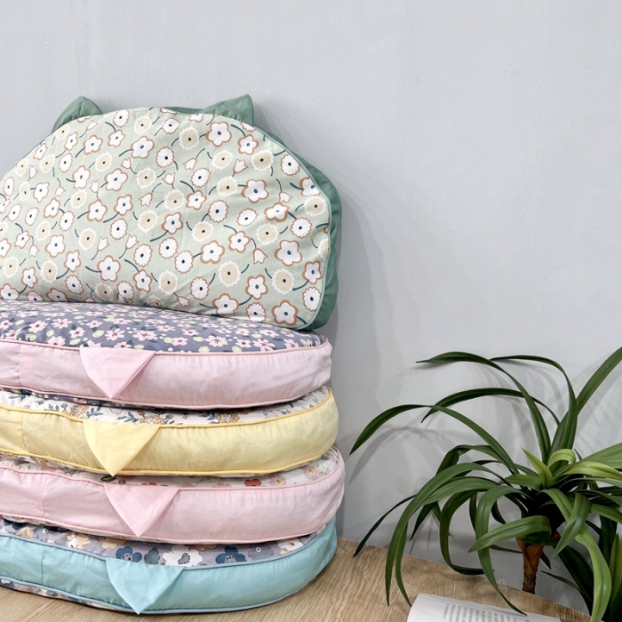 91家纺网 家纺一手货源 找家纺 （总）伟邦枕芯 2023新款韩式猫耳全荞麦枕30×58cm