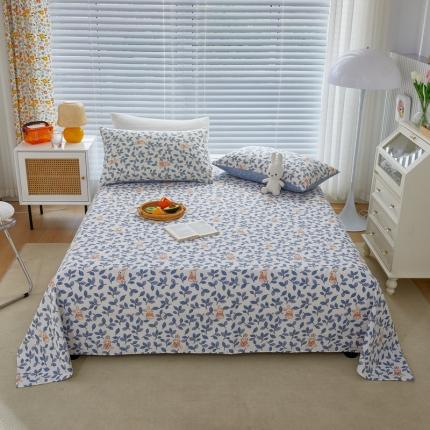 91家纺网 家纺一手货源 找家纺 金丝鸟 2022新款全棉床单单品 菲菲兔