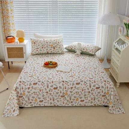 91家纺网 家纺一手货源 找家纺 金丝鸟 2022新款全棉床单单品 田园生活