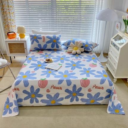 91家纺网 家纺一手货源 找家纺 金丝鸟 2022新款全棉床单单品 甜蜜兰