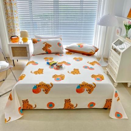 91家纺网 家纺一手货源 找家纺 金丝鸟 2022新款全棉床单单品 喜柿虎