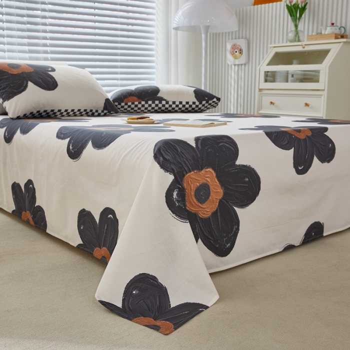 91家纺网 家纺一手货源 找家纺 金丝鸟 2022新款全棉床单单品 暗影